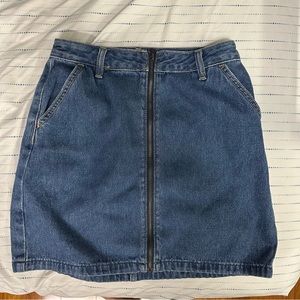 Denim Zippered Skirt